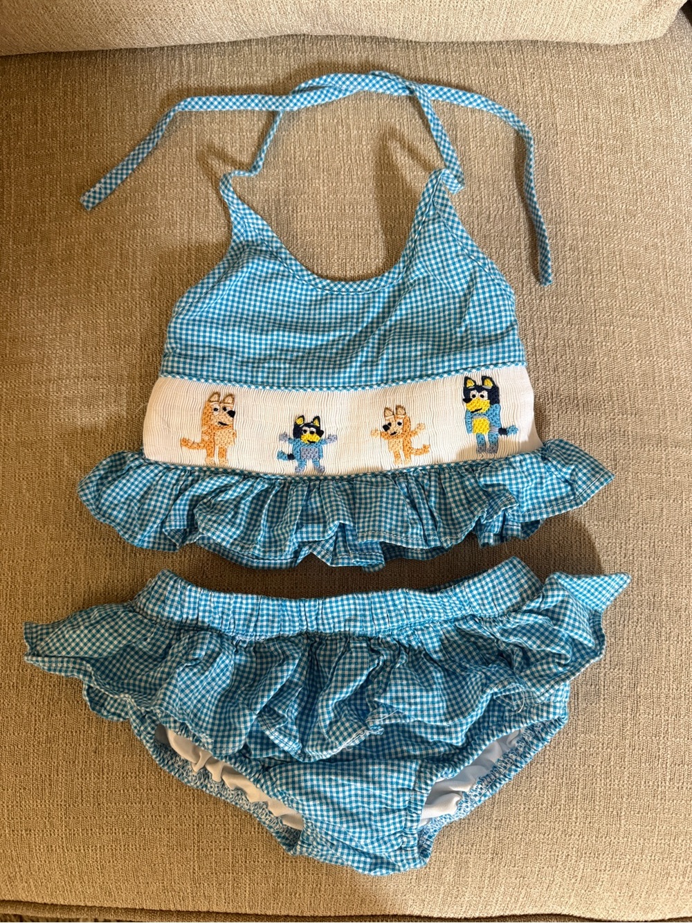 MK Boutique Blue Gingham Bluey Bikini